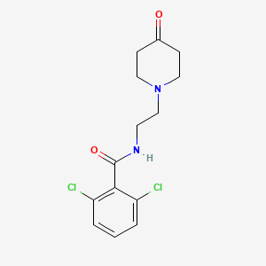 2,6-dichloro-N-[2-(4-oxopiperidin-1-yl)ethyl]benzamide