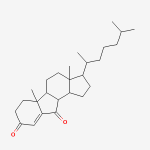 3a,5b-Dimethyl-3-(6-methylheptan-2-yl)-1,2,3,3a,4,5,5a,5b,6,7,10a,10b-dodecahydrocyclopenta[a]fluorene-8,10-dione