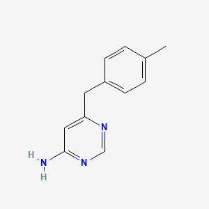 molecular formula C12H13N3 B1475232 6-[(4-Methylphenyl)methyl]pyrimidin-4-amine CAS No. 1552162-58-9