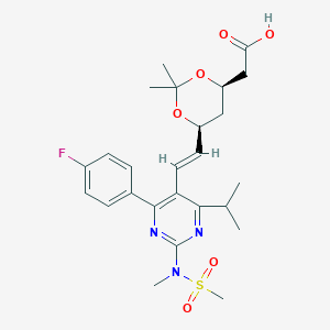 2-[(4R,6S)-6-[(E)-2-[4-(4-fluorophenyl)-2-[methyl(methylsulfonyl)amino]-6-propan-2-ylpyrimidin-5-yl]ethenyl]-2,2-dimethyl-1,3-dioxan-4-yl]acetic acid