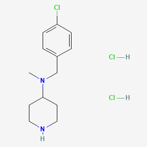 molecular formula C13H21Cl3N2 B1475235 二盐酸-N-(4-氯苄基)-N-甲基哌啶-4-胺 CAS No. 1988082-93-4