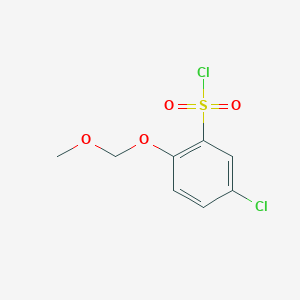 molecular formula C8H8Cl2O4S B1475236 5-Chloro-2-(methoxymethoxy)benzene-1-sulfonyl chloride CAS No. 1803584-94-2