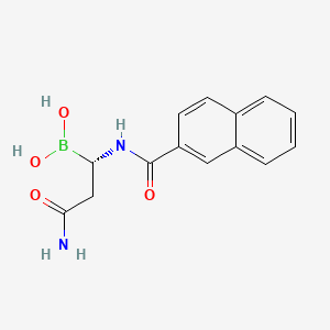 [(1S)-3-amino-1-(naphthalene-2-carbonylamino)-3-oxopropyl]boronic acid