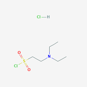 molecular formula C6H15Cl2NO2S B1475240 2-(Diethylamino)ethane-1-sulfonyl chloride hydrochloride CAS No. 1803606-24-7