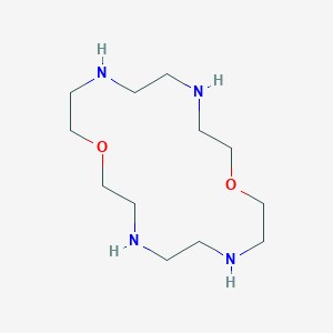 molecular formula C12H28N4O2 B14752456 1,10-Dioxa-4,7,13,16-tetraazacyclooctadecane CAS No. 296-36-6