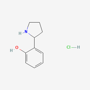 molecular formula C10H14ClNO B1475251 2-(吡咯烷-2-基)苯酚盐酸盐 CAS No. 1894060-68-4