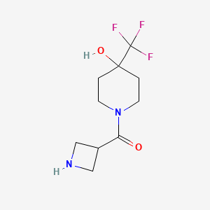 molecular formula C10H15F3N2O2 B1475252 アゼチジン-3-イル(4-ヒドロキシ-4-(トリフルオロメチル)ピペリジン-1-イル)メタノン CAS No. 1923069-09-3