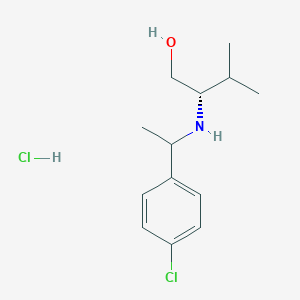 molecular formula C13H21Cl2NO B1475253 (2S)-2-{[1-(4-chlorophenyl)ethyl]amino}-3-methylbutan-1-ol hydrochloride CAS No. 1807920-88-2