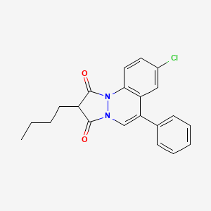 2-Butyl-8-chloro-6-phenyl-1h-pyrazolo[1,2-a]cinnoline-1,3(2h)-dione