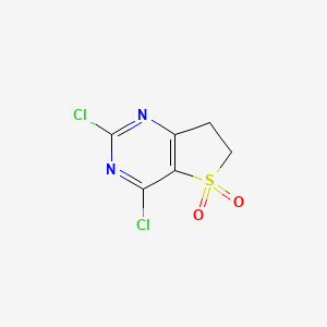 molecular formula C6H4Cl2N2O2S B1475256 2,4-dichloro-6H,7H-5lambda6-thieno[3,2-d]pyrimidine-5,5-dione CAS No. 1698853-34-7
