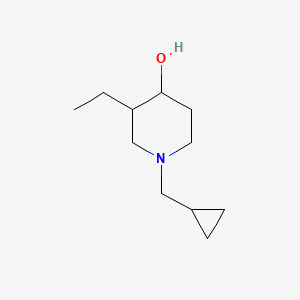 molecular formula C11H21NO B1475263 1-(Cyclopropylmethyl)-3-ethylpiperidin-4-ol CAS No. 1601217-72-4