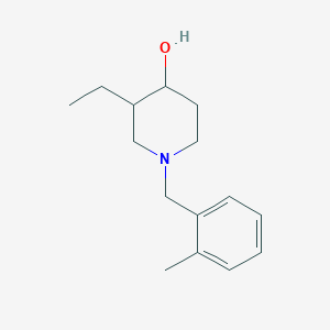 molecular formula C15H23NO B1475265 3-Ethyl-1-(2-methylbenzyl)piperidin-4-ol CAS No. 1773189-12-0