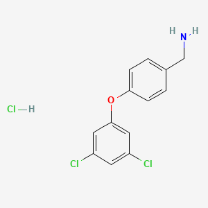 molecular formula C13H12Cl3NO B1475267 [4-(3,5-二氯苯氧基)苯基]甲胺盐酸盐 CAS No. 1803582-98-0