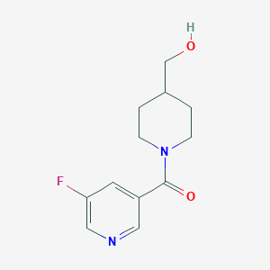 molecular formula C12H15FN2O2 B1475271 (5-氟吡啶-3-基)(4-(羟甲基)哌啶-1-基)甲酮 CAS No. 1713583-90-4