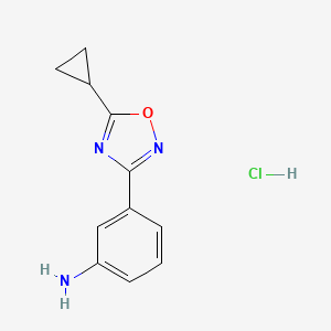 3-(5-Cyclopropyl-1,2,4-oxadiazol-3-yl)aniline hydrochloride