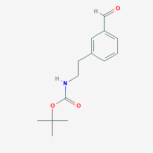 molecular formula C14H19NO3 B1475275 Tert-butyl 3-formylphenethylcarbamate CAS No. 1075179-07-5