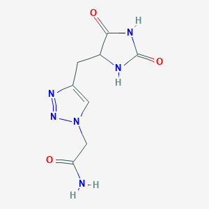 2-{4-[(2,5-dioxoimidazolidin-4-yl)methyl]-1H-1,2,3-triazol-1-yl}acetamide