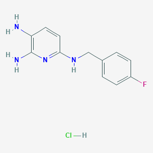 N2-(4-fluorobenzyl)pyridine-2,5,6-triamine hydrochloride