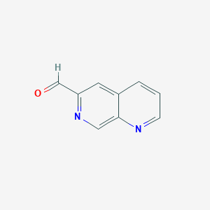 molecular formula C9H6N2O B1475283 1,7-萘啶-6-甲醛 CAS No. 2231676-42-7