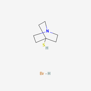 molecular formula C7H14BrNS B1475286 4-巯基奎宁环烷烃氢溴酸盐 CAS No. 224296-91-7