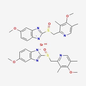 (S)-6-Methoxy-2-(((4-methoxy-3,5-dimethylpyridin-2-yl)methyl)sulfinyl)-1H-benzo[d]imidazole strontium salt