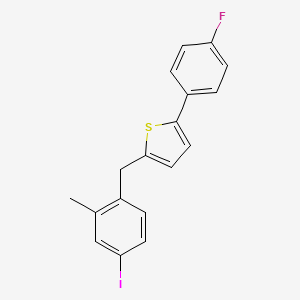 2-(4-Fluorophenyl)-5-[(4-iodo-2-methylphenyl)methyl]thiophene