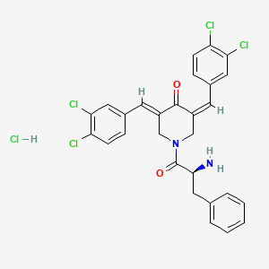 (3Z,5E)-1-[(2S)-2-amino-3-phenylpropanoyl]-3,5-bis[(3,4-dichlorophenyl)methylidene]piperidin-4-one;hydrochloride