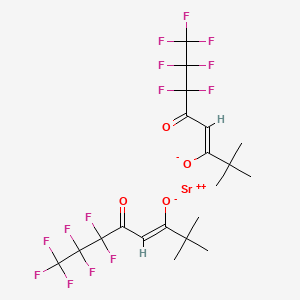 molecular formula C20H20F14O4Sr B14753081 strontium (Z)-6,6,7,7,8,8,8-heptafluoro-2,2-dimethyl-5-oxooct-3-en-3-olate 