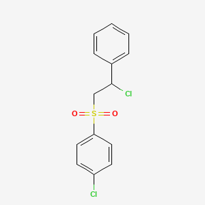 molecular formula C14H12Cl2O2S B14753262 1-Chloro-4-(2-chloro-2-phenylethanesulfonyl)benzene CAS No. 1854-84-8