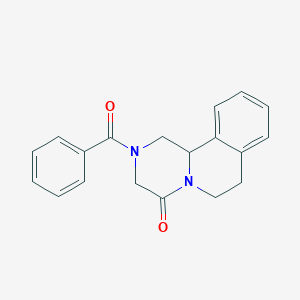 molecular formula C19H18N2O2 B147535 2-苯甲酰-2,3,6,7-四氢-1H-吡嗪并[2,1-a]异喹啉-4(11bH)-酮 CAS No. 54761-87-4
