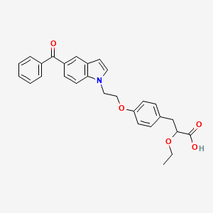 3-{4-[2-(5-Benzoyl-indol-1-yl)ethoxy]phenyl}-2-ethoxy-propanoic acid