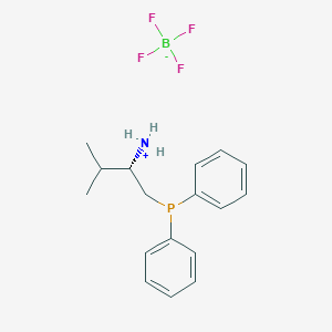 molecular formula C17H23BF4NP B14753701 (S)-1-(Diphenylphosphanyl)-3-methylbutan-2-aminium tetrafluoroborate 