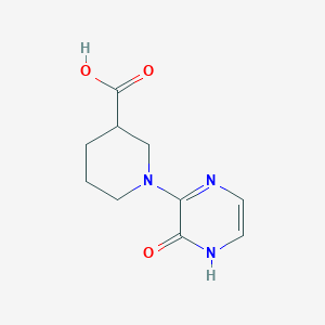 molecular formula C10H13N3O3 B1475371 1-(3-Oxo-3,4-dihydropyrazin-2-yl)piperidine-3-carboxylic acid CAS No. 1603462-75-4