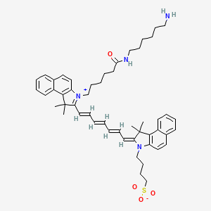 4-[(2E)-2-[(2E,4E,6E)-7-[3-[6-(6-aminohexylamino)-6-oxohexyl]-1,1-dimethylbenzo[e]indol-3-ium-2-yl]hepta-2,4,6-trienylidene]-1,1-dimethylbenzo[e]indol-3-yl]butane-1-sulfonate