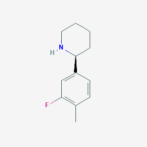 molecular formula C12H16FN B14753747 (S)-2-(3-Fluoro-4-methylphenyl)piperidine 