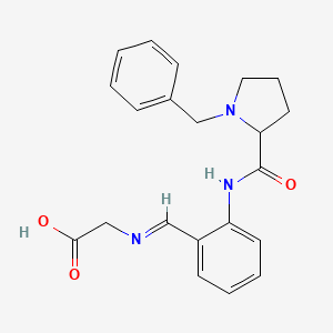 molecular formula C21H23N3O3 B14753777 (S)-(O-(N-Benzylprolyl)amino)(phenyl)methyleneiminoacetate 