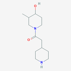 molecular formula C13H24N2O2 B1475379 1-(4-Hydroxy-3-methylpiperidin-1-yl)-2-(piperidin-4-yl)ethan-1-one CAS No. 1778337-36-2