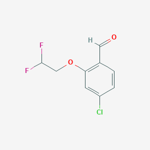 molecular formula C9H7ClF2O2 B1475381 4-Chloro-2-(2,2-difluoroethoxy)benzaldehyde CAS No. 1602343-96-3