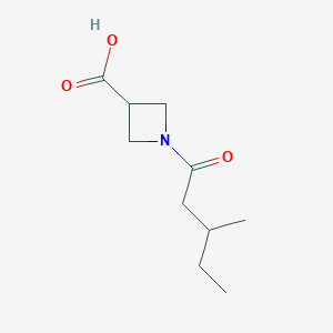 molecular formula C10H17NO3 B1475385 1-(3-Methylpentanoyl)azetidine-3-carboxylic acid CAS No. 1602931-47-4