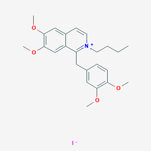 2-Butyl-1-[(3,4-dimethoxyphenyl)methyl]-6,7-dimethoxyisoquinolin-2-ium iodide