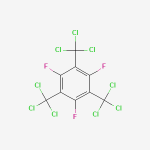 molecular formula C9Cl9F3 B14753871 1,3,5-Trifluoro-2,4,6-tris(trichloromethyl)benzene CAS No. 384-85-0