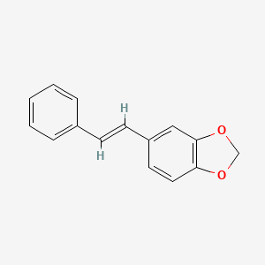 molecular formula C15H12O2 B14753929 5-[(E)-2-phenylethenyl]-1,3-benzodioxole 