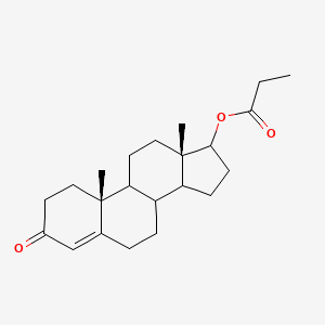 molecular formula C22H32O3 B14753946 [(10R,13S)-10,13-dimethyl-3-oxidanylidene-1,2,6,7,8,9,11,12,14,15,16,17-dodecahydrocyclopenta[a]phenanthren-17-yl] propanoate 