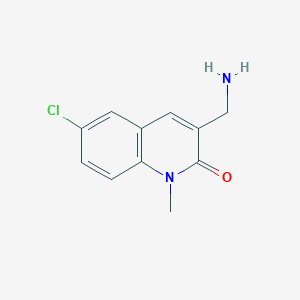 molecular formula C11H11ClN2O B1475395 3-(氨甲基)-6-氯-1-甲基喹啉-2(1H)-酮 CAS No. 1889021-35-5