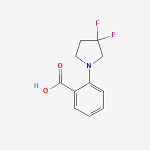 molecular formula C11H11F2NO2 B1475397 2-(3,3-二氟吡咯烷-1-基)苯甲酸 CAS No. 1892772-00-7