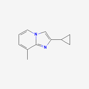 molecular formula C11H12N2 B1475398 2-环丙基-8-甲基咪唑并[1,2-a]吡啶 CAS No. 1546495-63-9