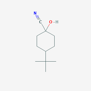 molecular formula C11H19NO B14754018 Cyclohexanecarbonitrile, 4-(1,1-dimethylethyl)-1-hydroxy- CAS No. 941-44-6