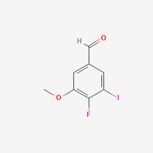 molecular formula C8H6FIO2 B14754058 4-Fluoro-3-iodo-5-methoxybenzaldehyde 