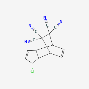 molecular formula C15H9ClN4 B14754075 1-chloro-3a,4,7,7a-tetrahydro-1H-4,7-ethanoindene-8,8,9,9-tetracarbonitrile CAS No. 1703-67-9