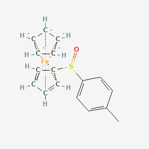 molecular formula C17H16FeOS-6 B14754092 1-Cyclopenta-2,4-dien-1-ylsulfinyl-4-methylbenzene;cyclopentane;iron 